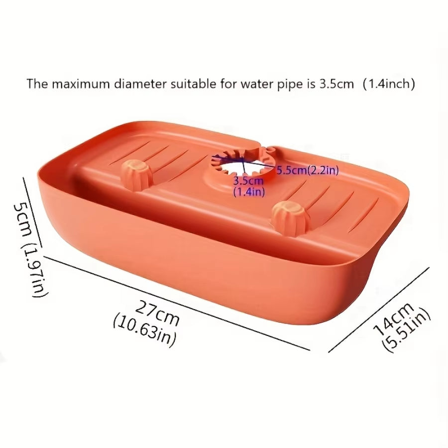 Faucet Splash-Proof Draining Rack Sink Water Collection Pad Countertop Pad Kitchen Wipe Sponge Wipe Draining Storage Rack