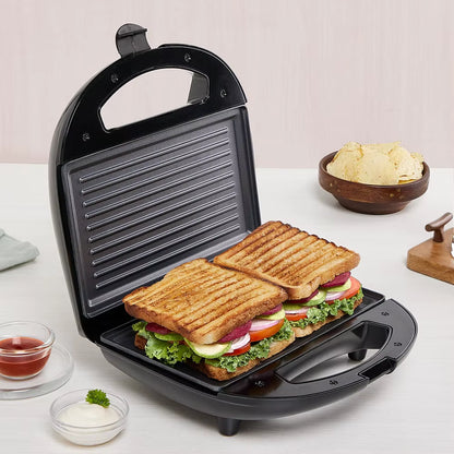 Sandwich Maker Grill with Non-Stick Inner Plates Panini Machine, Automatic Temperature Control Grill 700W