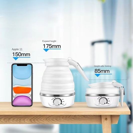 Travelling Folding Kettle Electric Silicone Foldable Water Kettles Compression Leak Proof Portable Mini Kettle 600Ml Household