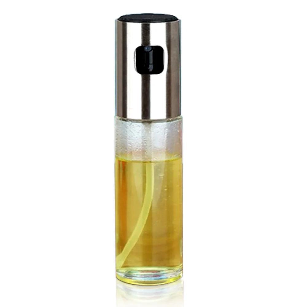 Leakproof Stainless Steel Olive Oil Sprayer Oil Spray Bottle Kitchen Seasoning Soy Sauce Barbecue Bottle -100ML