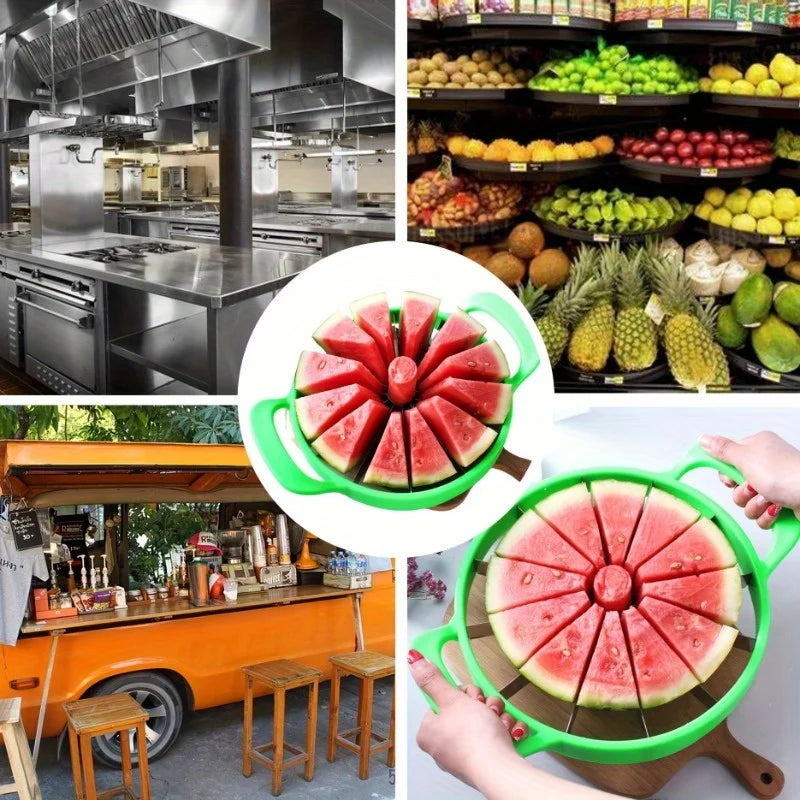 1 Watermelon Cutting Machine, Watermelon Slicer, Stainless Steel Large-Sized Watermelon Slicer, Hotel Kitchen Tool