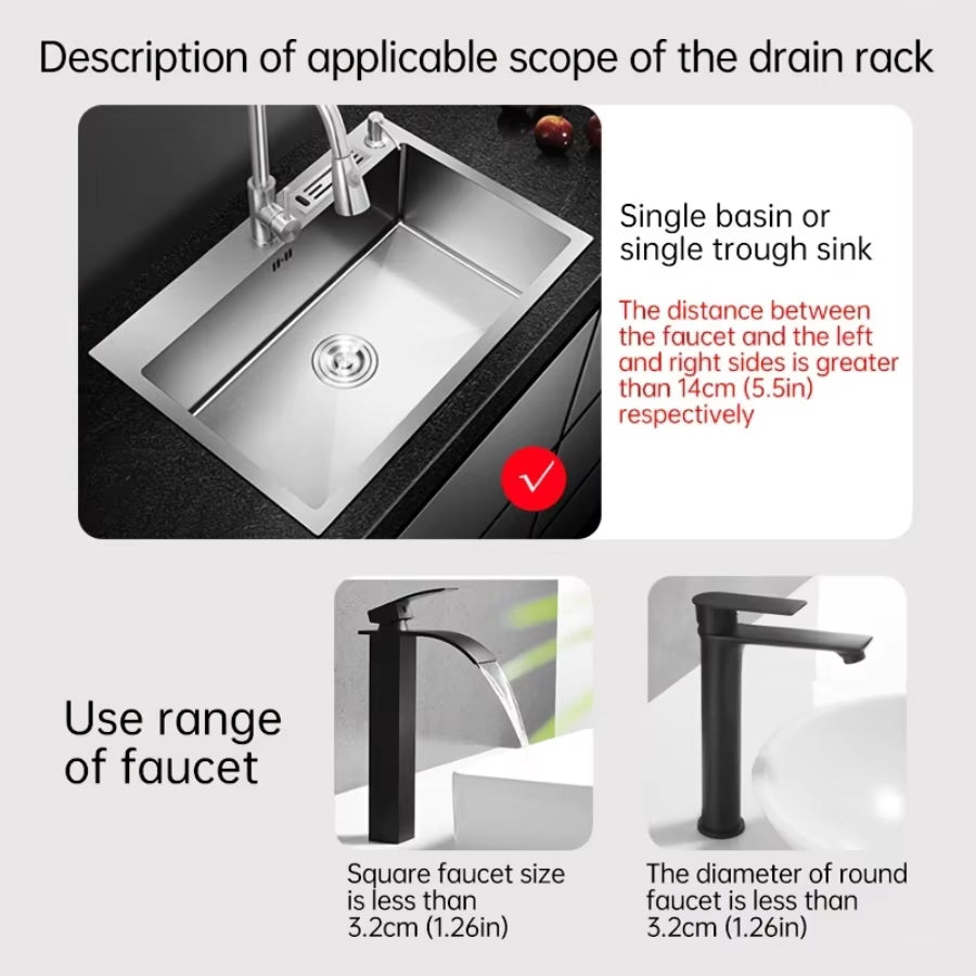 Faucet Splash-Proof Draining Rack Sink Water Collection Pad Countertop Pad Kitchen Wipe Sponge Wipe Draining Storage Rack