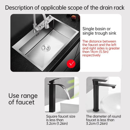 Faucet Splash-Proof Draining Rack Sink Water Collection Pad Countertop Pad Kitchen Wipe Sponge Wipe Draining Storage Rack