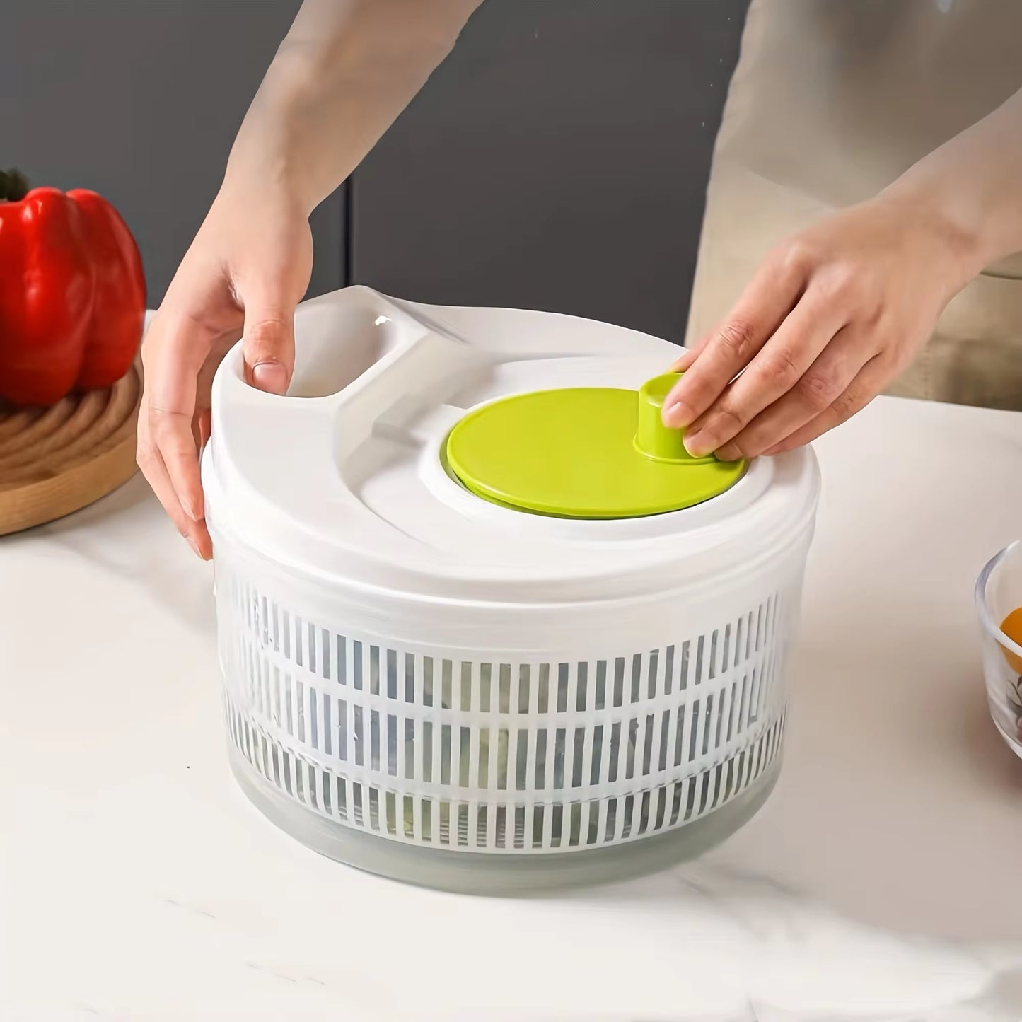 Vegetables Dryer Salad Spinner Fruits Basket Vegetables Washer Dryer Fruit Drainer Lettuce Spinner Colander Kitchen Gadgets