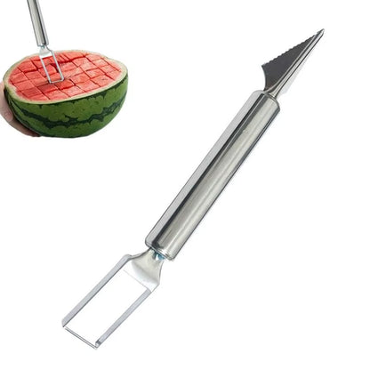 Stainless Steel Dual-Use Watermelon Cutter Artifact Salad Fruit Slicer Cutter Tool Watermelon Digger Kitchen Accessories Gadgets