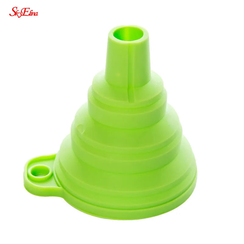 Silicone Folding Funnels Kitchen Tools Kitchen Accessory Foldable Funnel Mini Silicone Collapsible Portable Funnel 5Zcf129