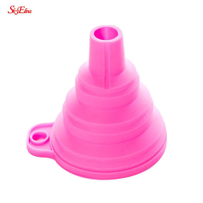 Silicone Folding Funnels Kitchen Tools Kitchen Accessory Foldable Funnel Mini Silicone Collapsible Portable Funnel 5Zcf129