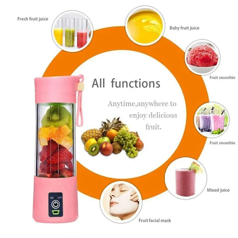 Rechargeable Portable Blender Usb Charging Electric Juice Cup Portable Small Household Mini Juicer Juice Cup Household Fresh