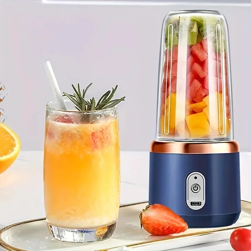 Multifunctional Double Cup Electric Fruit Juicer Portable Juicer Fruit Blender Milkshake Juice Maker USB Smoothie Blender