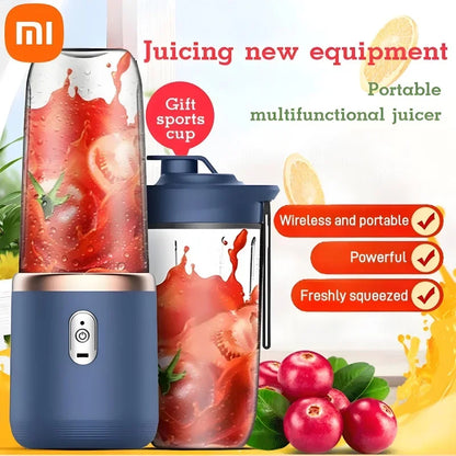 Multifunctional Double Cup Electric Fruit Juicer Portable Juicer Fruit Blender Milkshake Juice Maker USB Smoothie Blender