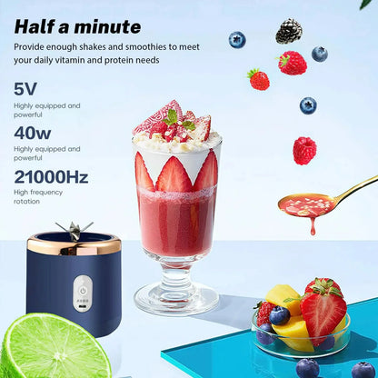 Multifunctional Double Cup Electric Fruit Juicer Portable Juicer Fruit Blender Milkshake Juice Maker USB Smoothie Blender