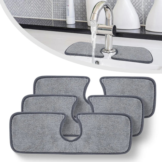 Kitchen Faucet Absorbent Mat Sink Splash Guard Microfiber Faucet Splash Catcher Countertop Protector for Kitchen Bathroom