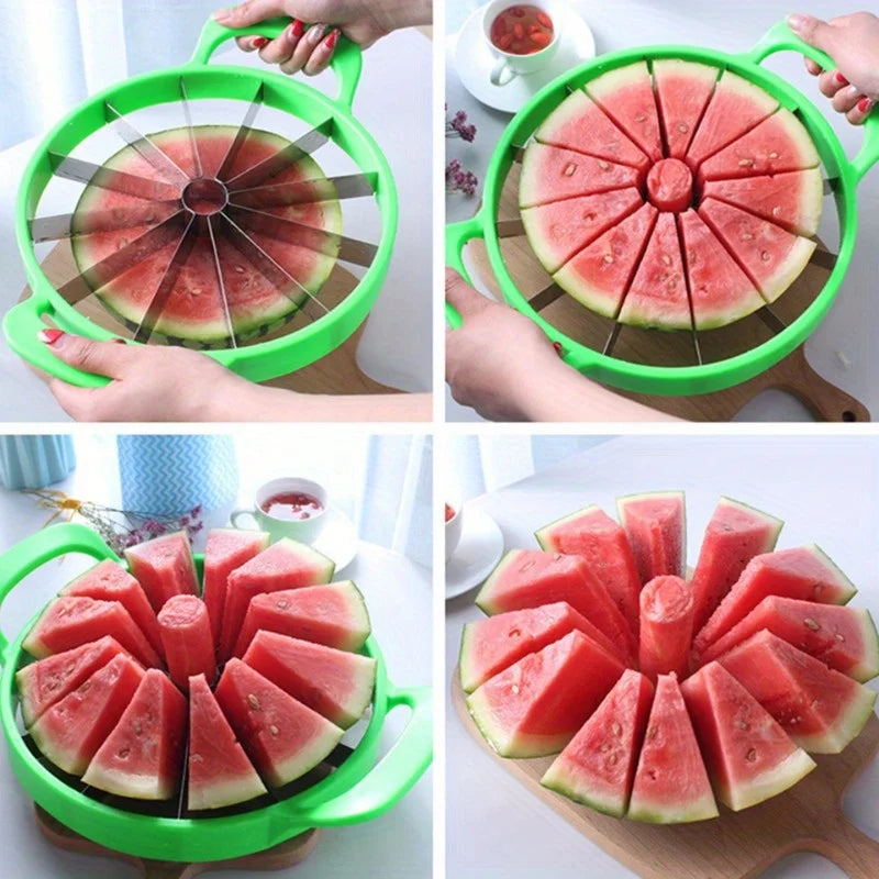 1 Watermelon Cutting Machine, Watermelon Slicer, Stainless Steel Large-Sized Watermelon Slicer, Hotel Kitchen Tool