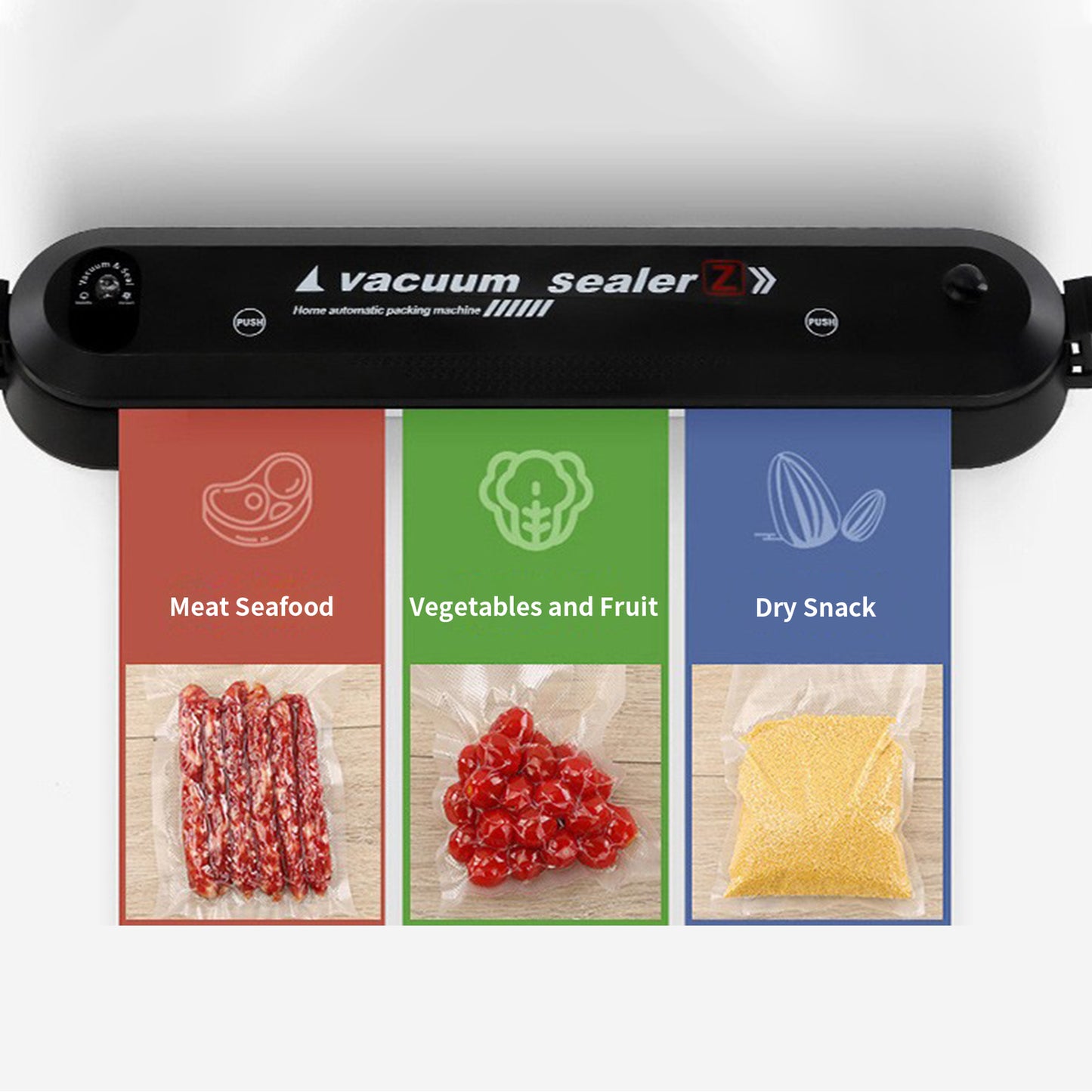 Vacuum Food Sealer Machine Automatic Packing Machine Vacuum Sealer Dry/Wet+60Bag