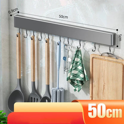 Wall Mounted Kitchen Cabinet Storage Rack Spoon Holder Spatula Organizer Shelves Cutting Board Shelf Kitchen Utensil Accessories