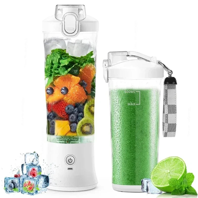 Portable Blender Mixer 600ML Electric Juicer Fruit Mini Blender 6 Blades for Shakes and Smoothies Juicer Sport Outdoor Tr