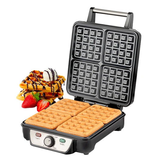 4 Slice Non-Stick Electric Belgian Waffle Iron Machine